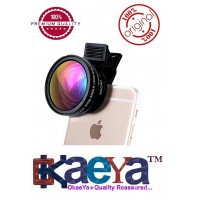 OkaeYa Universal Professional HD Camera Lens Kit for iPhone 6 6 Plus 5S 5 Samsung S6 S5 Note 4 3 0.45x Wide Angle Lens 12.5x Macro Lens Patten#10